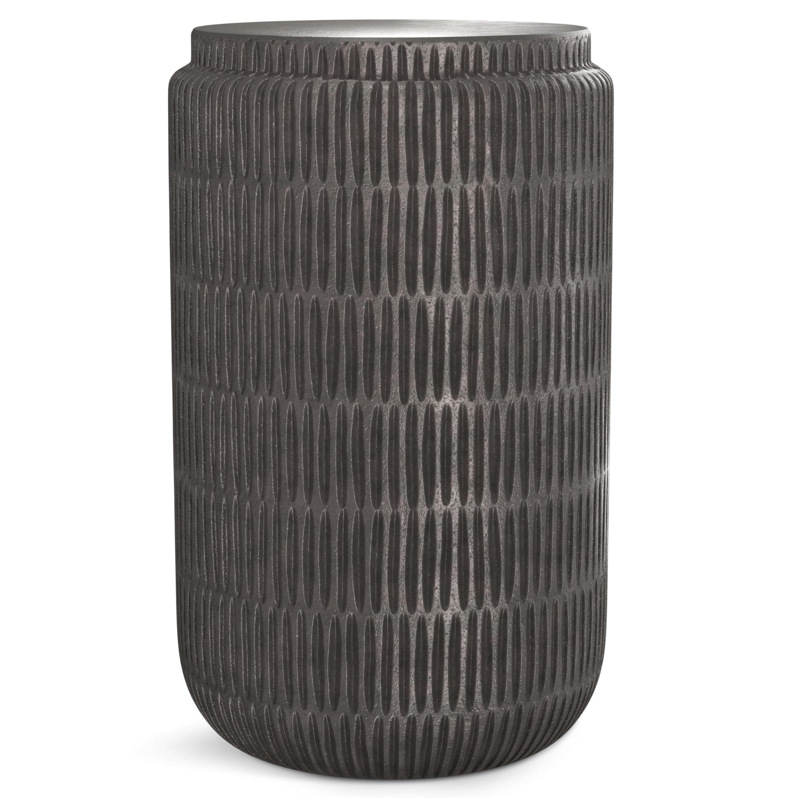 SIMPLIHOME Whitney Industrial 17 inch Wide Metal Storage Accent Side Table in Antique Bronze, Fully Assembled for the Living Room and Bedroom