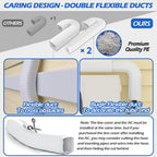 3'' 17 Ft [Quick Installation] PVC Decorative Line Cover Kit for Ductless Mini Split Air Conditioners, Central AC and Heat Pump Systems