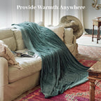 Verwarmd deken elektrisch deken plaid 50''X60'' - verwarmingsdeken met 6 warmtestanden - 2-10 uur automatische uitschakeling, ETL gecertificeerd, wasmachinebestendig (zwart)