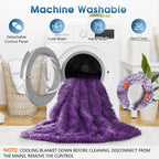 Elektrische Heizdecke mit Kunstpelz, Größe mit flauschigem Sherpa-Rücken, wärmende Plüschdecke Geschenk, weiche Heizdecken mit 10 Wärmeeinstellungen, 5 Zeiteinstellungen, ETL 50"x60", Anthrazitgrau