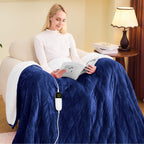 greenoak Heated Blanket Electric Throw 50"X60", Heating Blanket with 10 Heat Levels 1/2/4/6/8 Hours Auto-Off Overheat Protection, Flannel Sherpa Soft Warm Heater, ETL Certified Coral Pink