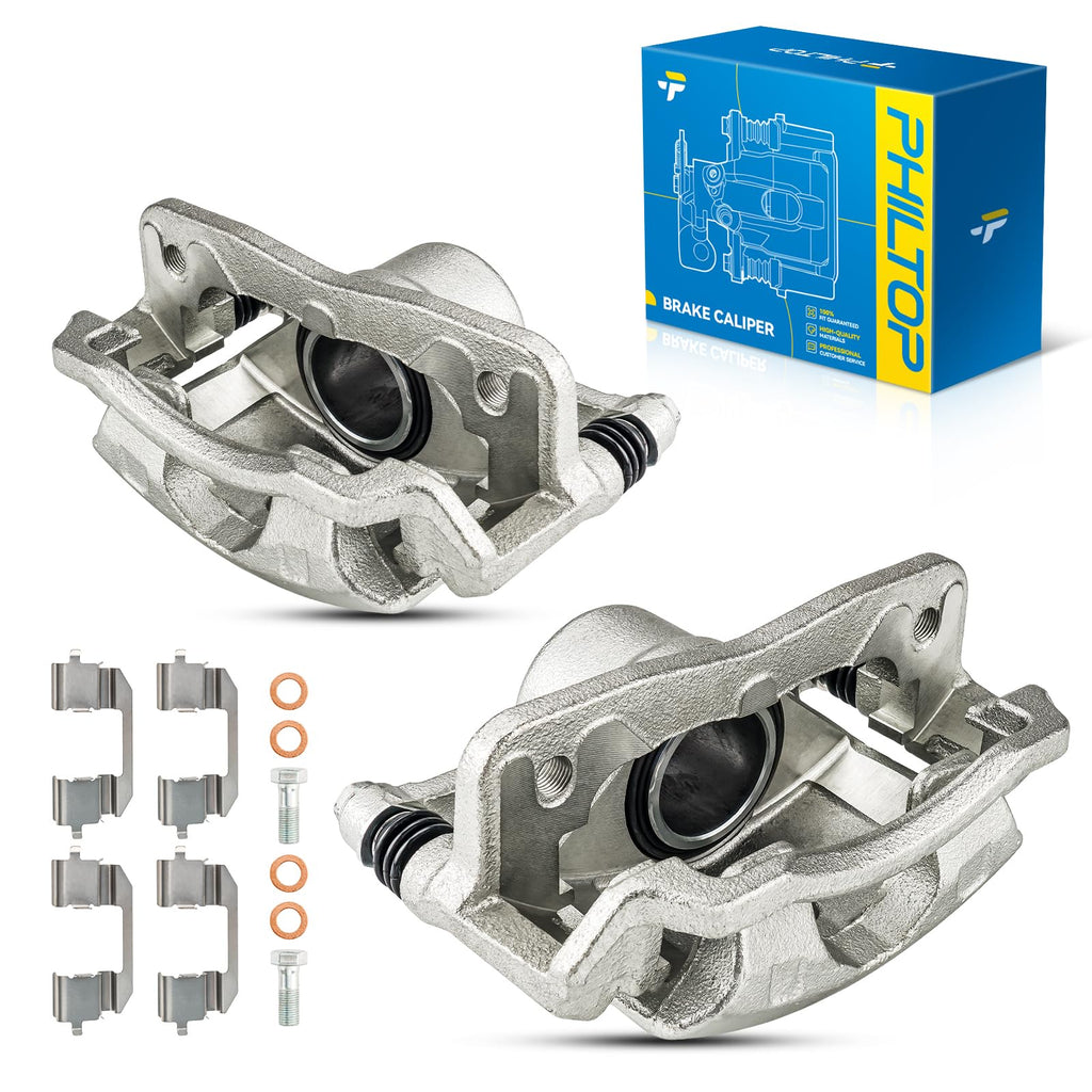 PHILTOP 18B5046 18B5047 Rear Disc Brake Caliper Assembly Fit for 2007-2017 Jeep Wrangler, 2008-2012 Jeep Liberty, 2007-2011 Dodge Nitro, 2018 Jeep Wrangler JK