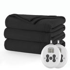 Sunbeam Royal Ultra Fleece Heated Electric Blanket Queen Size, 90" x 84", 12 Heat Settings, 12-Hour Selectable Auto Shut-Off, Fast Heating, Machine Washable, Warm and Cozy, Indigo