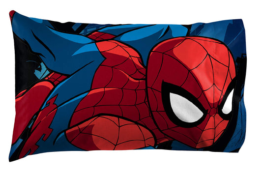 Jay Franco Marvel Spidey and His Amazing Friends Team Spidey Twin Size Sheet Set - 3 Piece Set Super Soft and Cozy Kid’s Bedding - Fade Resistant Microfiber Sheets (Official Marvel Product)