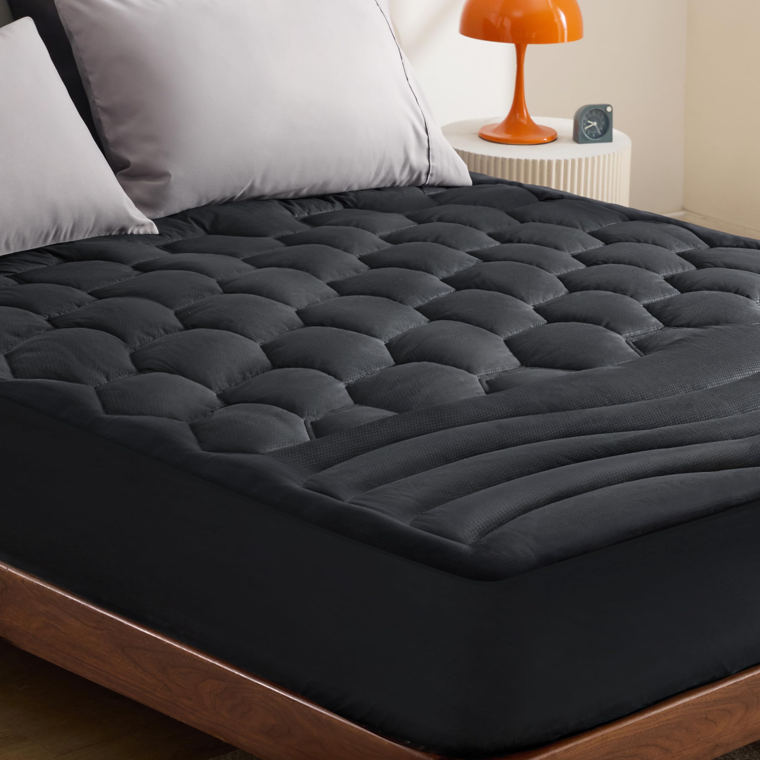 Bedsure Twin XL Mattress Pad - Soft Mattress Topper for College Dorm Room Essentials, Extra Long Twin Quilted Fitted Bed Cover Protector with 8-21 Inches Deep Pocket, Washable, White, 39x80 Inches