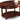 Leick Home 10109-CH Oval Small Coffee Table with Shelf, Chocolate Cherry