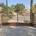 Ghost Controls Automatic Gate Opener Kit for Column Mounted and Decorative Driveway Swing Gates with Gate Opener Remote - Solar Capable - Manor Series - Model HDP2