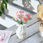 Crochet Flower Pot Forget-me-not Pink Thank You Crochet Gifts for Women Coworker Graduation & Mother's Day Gift Pink Crochet Potted Flower for Women Teacher| Handmade Knitted Potted Plant