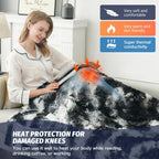 Manta Elétrica Aquecida OCTROT - Manta de Aquecimento em Sherpa de Lã para Sofá, Manta de Aquecimento de Pelo Sintético para Colo com Temporizador de 5 Posições e 10 Níveis de Aquecimento, Certificação ETL&FCC, para Adultos