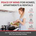 Rangehood® Fire Suppressor – Automatic StoveTop Fire Suppressor for Residential Kitchen Safety – Easy to Install, Direct Flame-Activated, Non-Toxic Fire Suppression System (1 Pair)