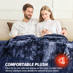 Manta Elétrica Aquecida OCTROT - Manta de Aquecimento em Sherpa de Lã para Sofá, Manta de Aquecimento de Pelo Sintético para Colo com Temporizador de 5 Posições e 10 Níveis de Aquecimento, Certificação ETL&FCC, para Adultos