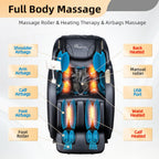 EASPEARL 2025 Massage Chair, 4D Full Body Zero Gravity Massage Chairs with APP, SL Track Shiatsu Stretch Massage Recliner Chair with Electric Footrest, Heat, Foot Rollers, Body Scan(Black)