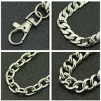 Łańcuch do spodni Lainrrew, łańcuch do spodni, pasek łańcuchowy, łańcuch do portfela, łańcuch do kieszeni, łańcuch do dżinsów hip-hop punk, łańcuch do kluczy, gotyckie akcesoria dla Eboy Egirl kobiet i mężczyzn (srebrny)