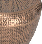 SIMPLIHOME Preston Modern Industrial 22 inch Wide Metal Metal Side Table in Antique Copper, Fully Assembled for the Living Room and Bedroom