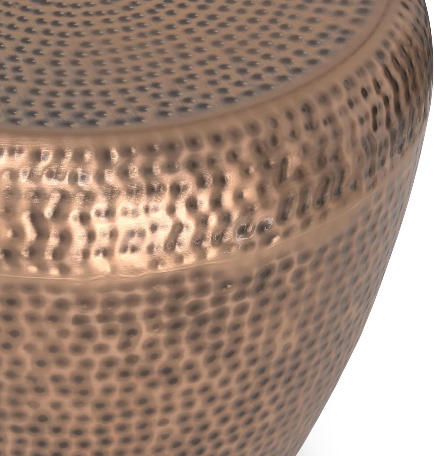 SIMPLIHOME Preston Modern Industrial 22 inch Wide Metal Metal Side Table in Antique Copper, Fully Assembled for the Living Room and Bedroom