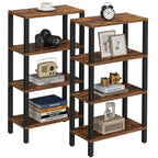 TUTOTAK Small Side Table, Narrow End Table, Skinny Sofa Table, Slim Nightstand, Couch Table, Living Room, Bed Room, Brown TB01BB062