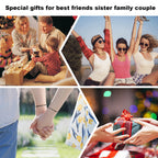 KDQUEERY 2 PCS Morse Code Bracelets for Women Men, I Love You String Adjustable Matching Bracelets Gifts for Couples Mom Daughter Best Friend Inspirational bracelets with Black Hematite Beads