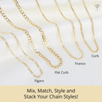 MAX + STONE Corrente de Ouro 10K 2MM Corrente Hipoalergênica Curb de 18 Polegadas | Corrente de Ouro Maciço para Homens e Mulheres | Colar de Ouro 10K Masculino