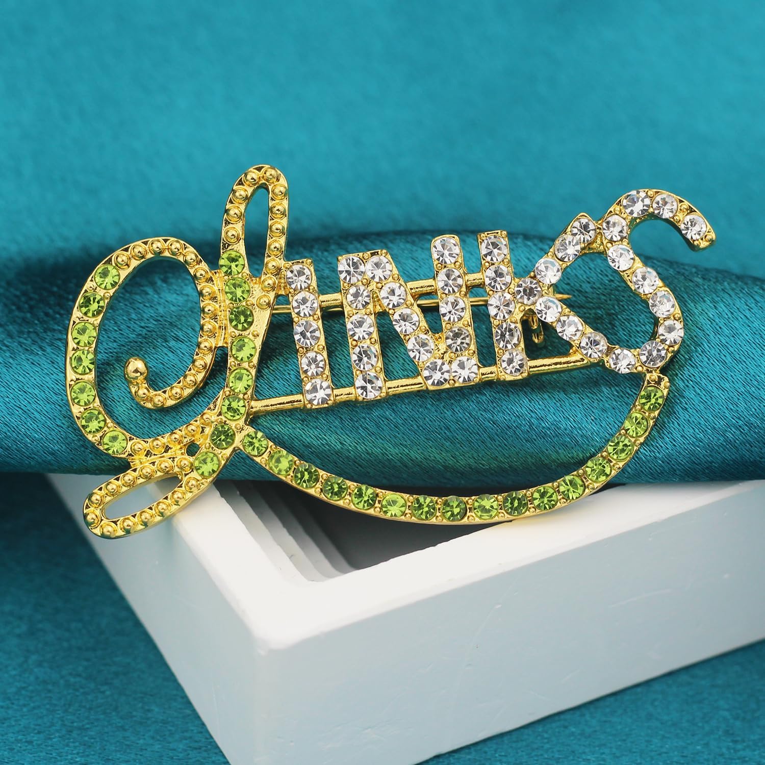 Sorority Paraphernalia Gift for Women Rhinestone Sorority Brooch Pin Greek Sorority Jewelry Sisterhood Gift for Soror Sister (Links)