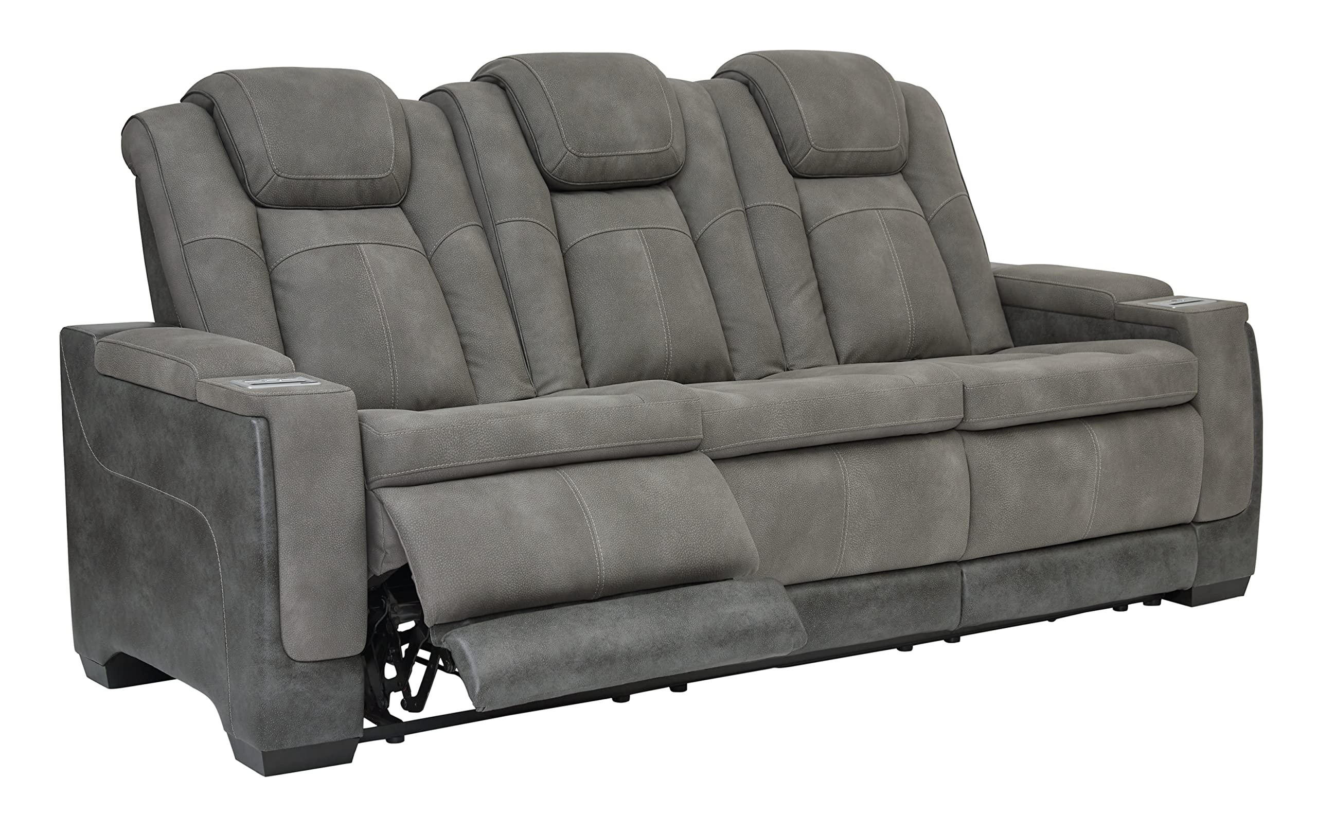 Signature Design by Ashley Next-Gen DuraPella Power Reclining Sofa with Adjustable Headrest, Sand
