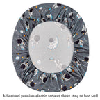 ست ملحفه کودکان یونیکورن صورتی JSD، سایز تویین، ۳ تکه، ملحفه‌های رختخواب میکروفایبر چاپ شده با طرح رنگین کمان برای دختران، جیب عمیق