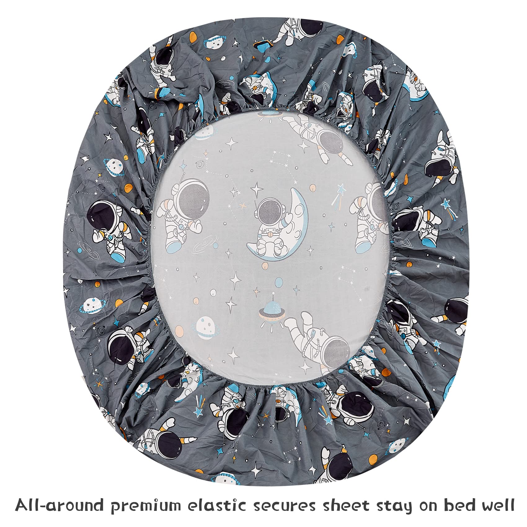 ست ملحفه کودکان یونیکورن صورتی JSD، سایز تویین، ۳ تکه، ملحفه‌های رختخواب میکروفایبر چاپ شده با طرح رنگین کمان برای دختران، جیب عمیق