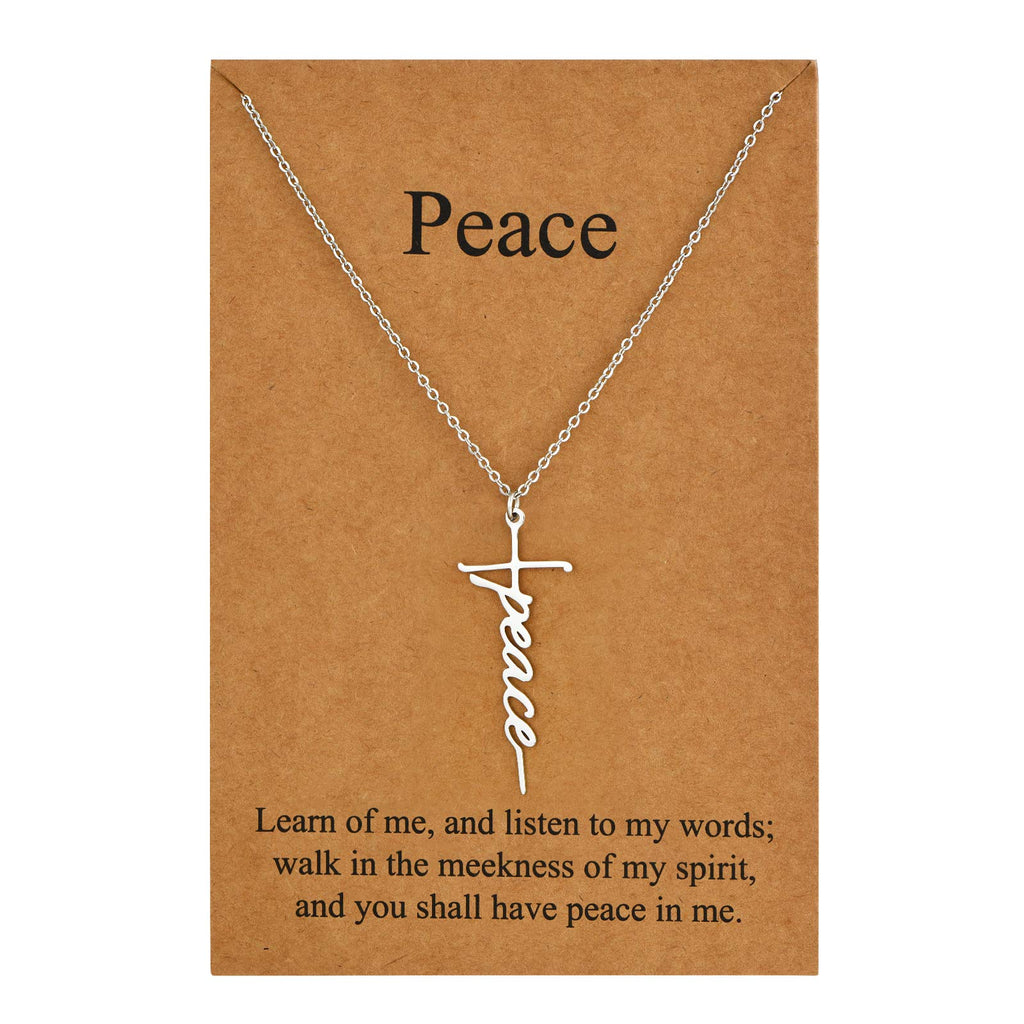 Lcherry Faith Cross Pendant Necklace for Women Religious Christian Jewelry Mother's Day Gifts for Women
