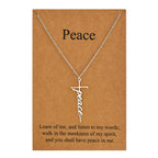 Lcherry Faith Cross Pendant Necklace for Women Religious Christian Jewelry Mother's Day Gifts for Women