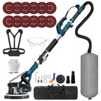 GEVEELIFE Drywall Sander, 880W 7.33A Electric Drywall Sander with Vacuum Dust Collector, 5 Variable Speed 1000-2100RPM, LED Light, Foldable & Extendable Handle, 12 Sanding Discs