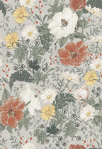 Simon&Siff Vintage Wallpaper Peel and Stick Modern Floral Wall Paper Farmhouse Botanical Contact Paper Removable Renter Friendly Wallpaper for Cabinets Countertop Wall 17.3" x 118"