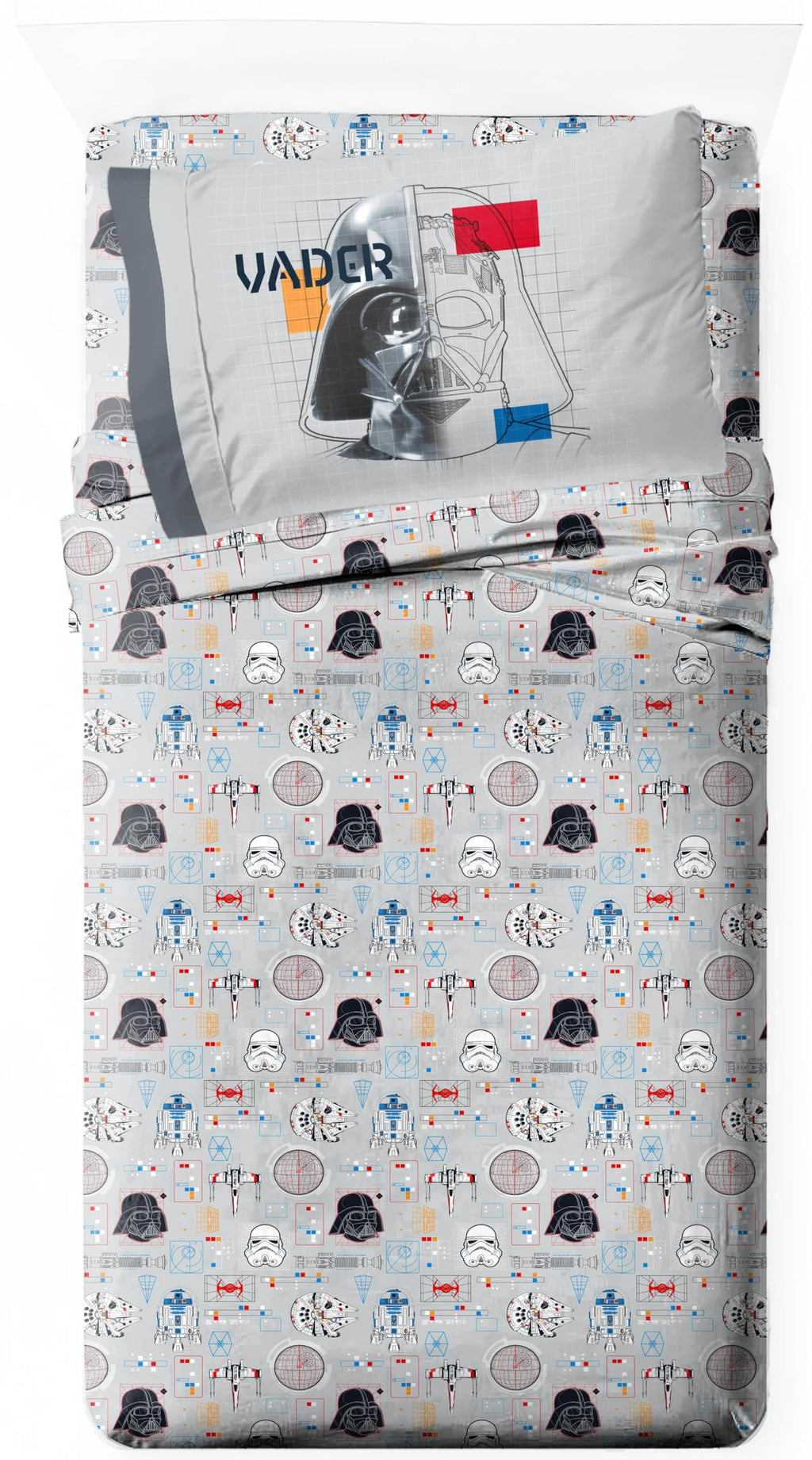 Jay Franco Kids Sheet Set with Fitted, Flat Sheets & Pillow Cover - Ultra-Soft Bedding with Pillowcase for Room Decor, Blue - Minecraft Creeper, 4 Piece Full