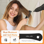 مجموعه ۴ عددی شانه حرفه‌ای SALONSILK، شانه‌های دندانه‌دار پهن، دندانه‌دار باریک و دم موش، مناسب برای بافت، کوتاهی، آرایشگری، حالت‌دهی و تقسیم موهای فر برای مردان و زنان