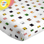 Sunny Side Up Minecraft Creeper & Animals Twin Sheet Set - 3 Piece Kids Bedding Set Includes Pillow Cover - Super Soft Microfiber Sheets