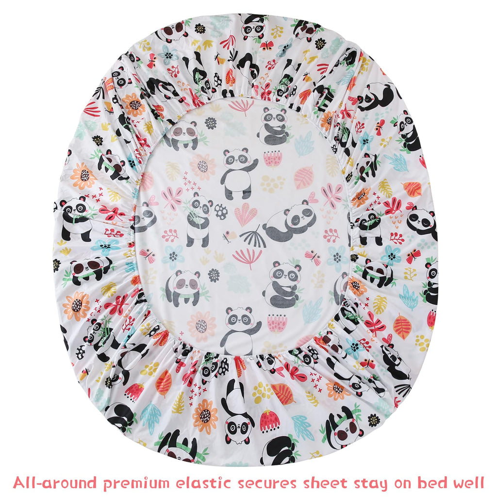 ست ملحفه کودکان یونیکورن صورتی JSD، سایز تویین، ۳ تکه، ملحفه‌های رختخواب میکروفایبر چاپ شده با طرح رنگین کمان برای دختران، جیب عمیق