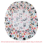 ست ملحفه کودکان یونیکورن صورتی JSD، سایز تویین، ۳ تکه، ملحفه‌های رختخواب میکروفایبر چاپ شده با طرح رنگین کمان برای دختران، جیب عمیق