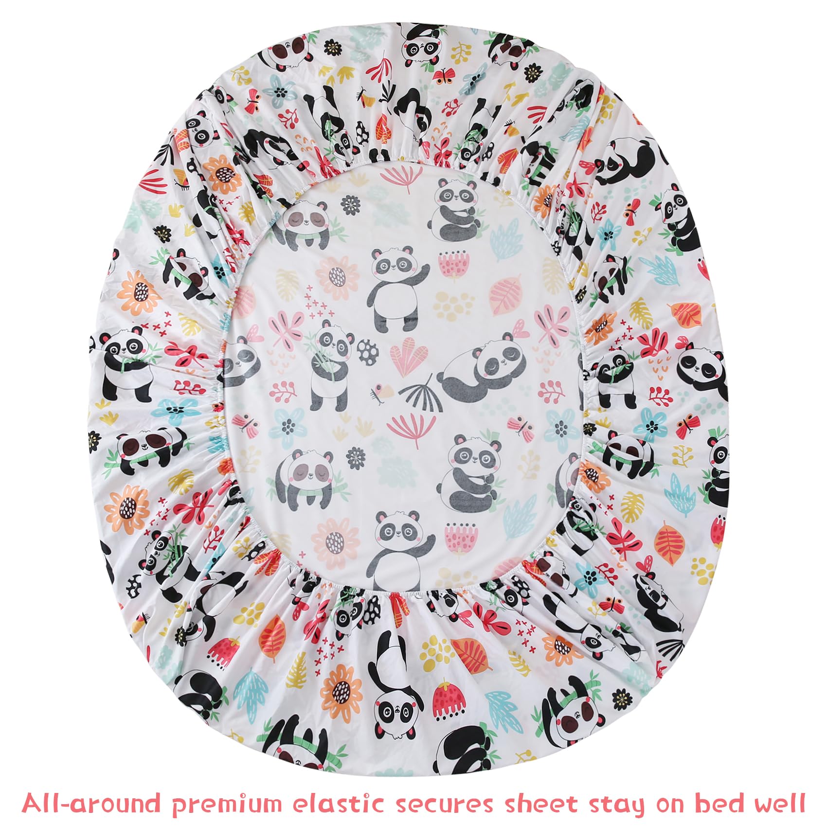 ست ملحفه کودکان یونیکورن صورتی JSD، سایز تویین، ۳ تکه، ملحفه‌های رختخواب میکروفایبر چاپ شده با طرح رنگین کمان برای دختران، جیب عمیق