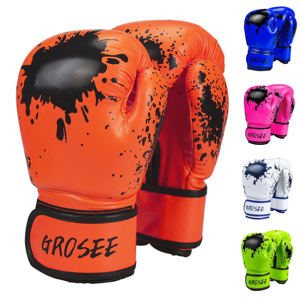 Kids Boxing Glove 6oz 8oz, Youth, Boys and Girls Training Sparring Gloves for Punching Bag, Kickboxing, Muay Thai, MMA, Gift for Age 6-15 Years