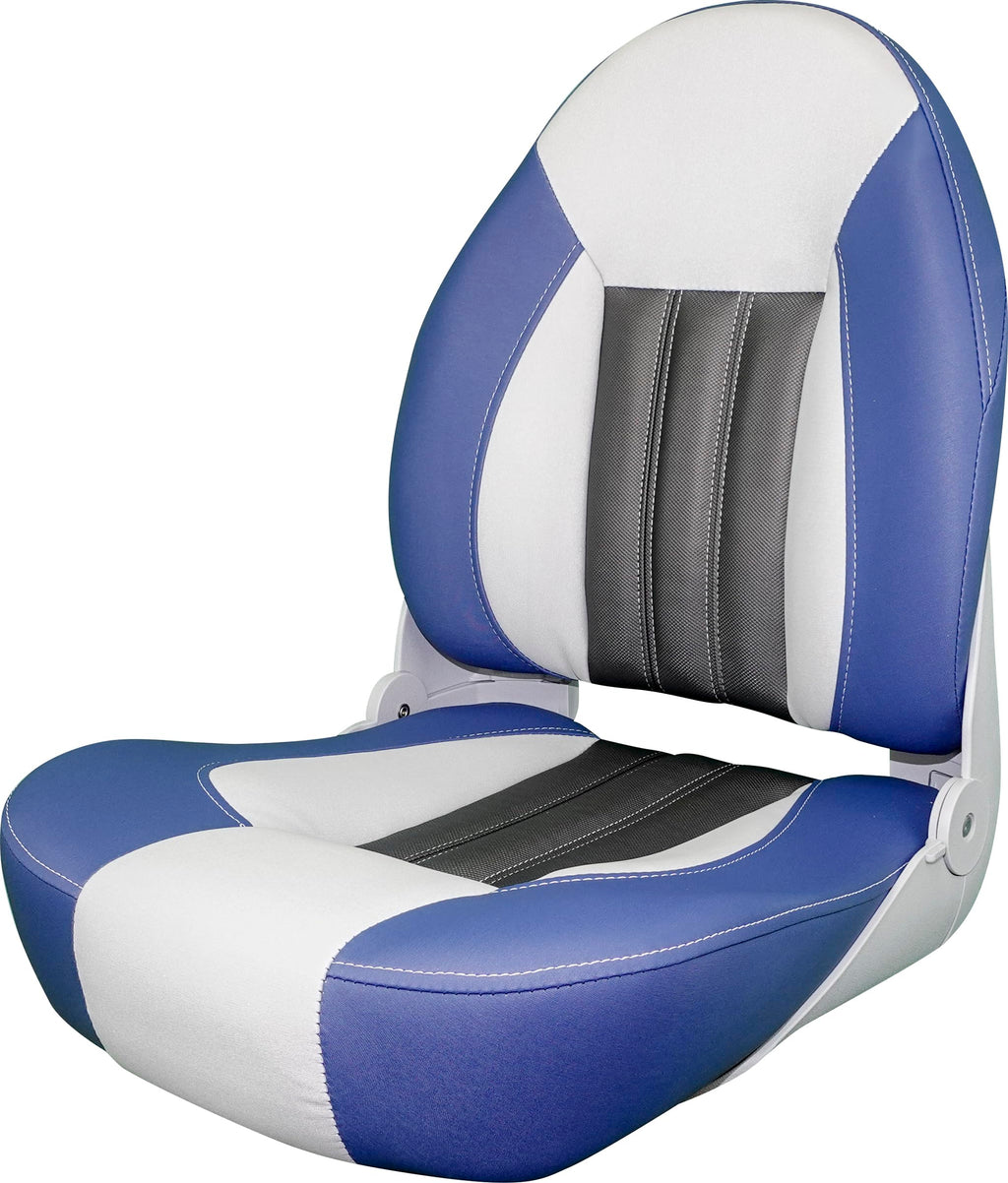 Tempress ProBax Orthopedic Folding High Back Boat Seat (Black/Charcoal/Carbon)