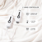 Coperta Elettrica Riscaldata 72"x84" Taglia Completa, Morbido Pile di Corallo con 4 Livelli di Riscaldamento e Spegnimento Automatico dopo 10 Ore, Lavabile in Lavatrice, Tessuto Morbido e Accogliente per la Casa, Grigio Scuro