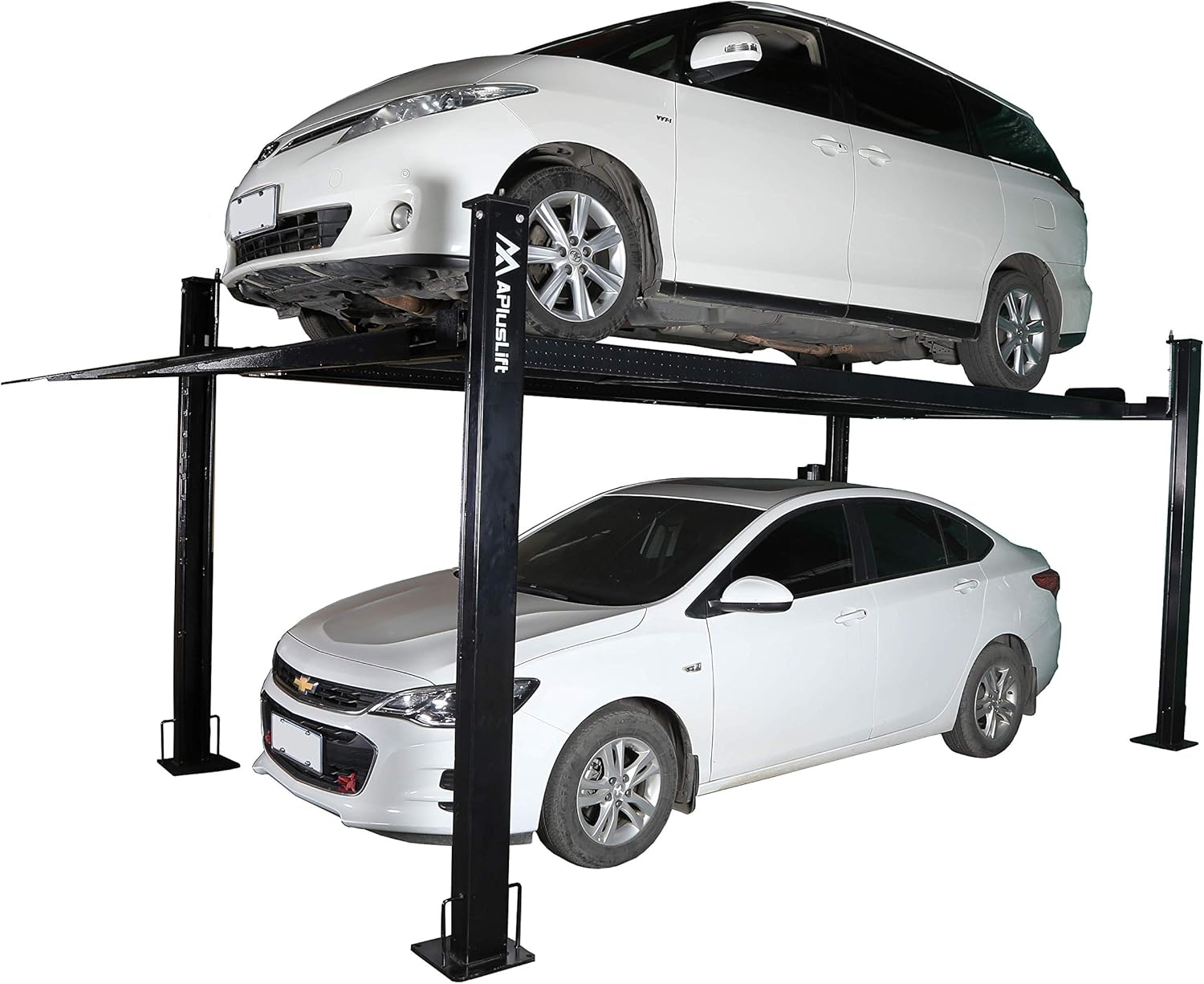 APlusLift HW-8SXLT 8000LB Extra Tall Extra Long Extra Wide 4-Post Portable Storage Service Car Lift / 36 Months Part Replacement