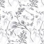 Orainege Gray Floral Wallpaper Peel and Stick Wallpaper Self Adhesive Floral Contact Paper Waterproof 17.7 in ×118.1 in Removable Wallpaper for Bedroom Bathroom Cabinets Decor - Grand Goldman