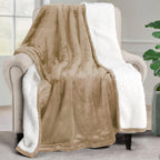 Utopia Bedding Sherpa Blanket Queen Size (Plum, 90x90 Inches) - Soft Lightweight Plush Fleece Reversible Blanket for Bed, Sofa, Couch, Camping and Travel