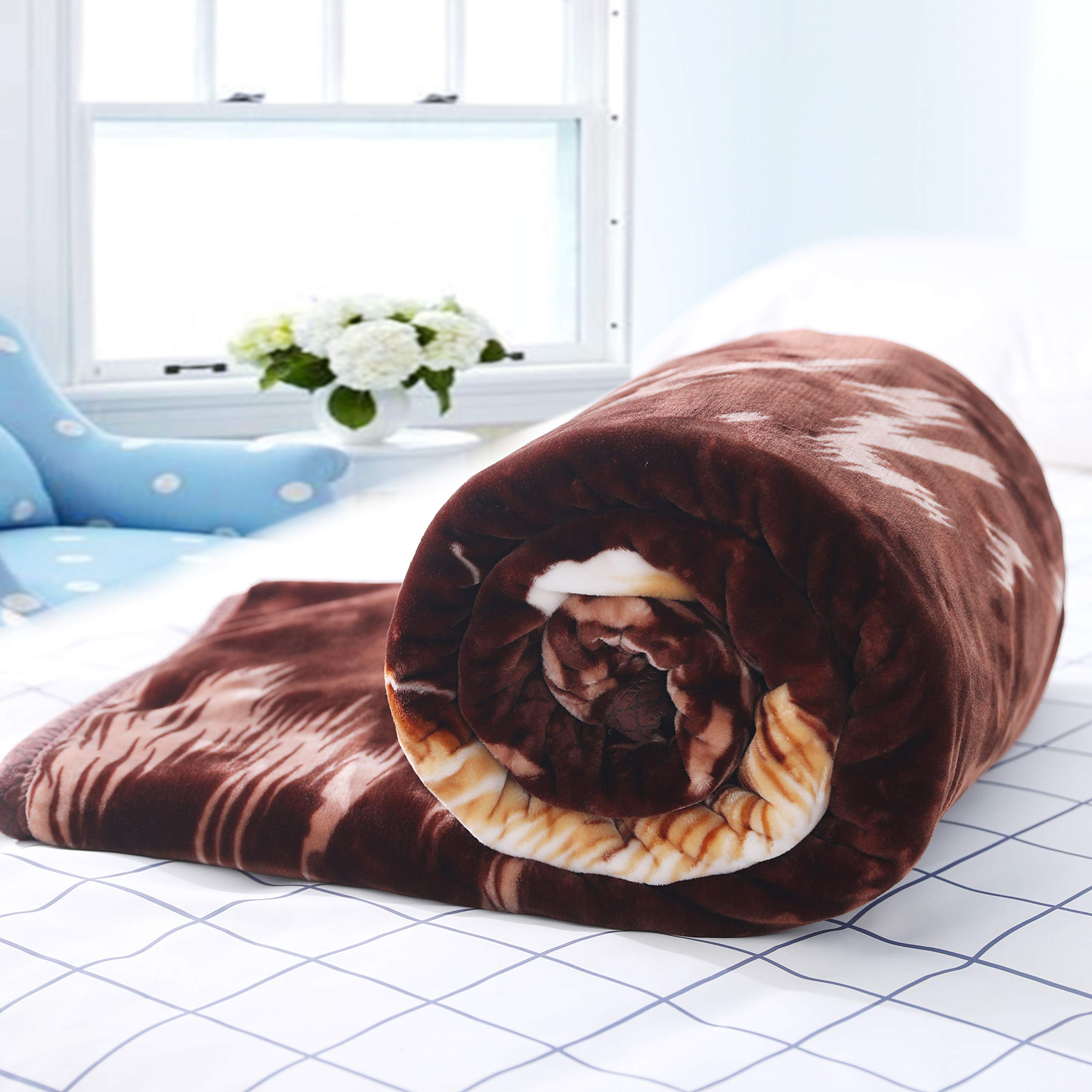 Tiger Blanket Mink Blanket Korean Blanket Heavy Blankets Queen Size Tiger Throw Blanket Korean Mink Blanket Tiger Statue Animal Blanket Bed Warm Blanket Full Queen Animal Blankets Mexican Blanket