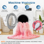 Elektrische Heizdecke mit Kunstpelz, Größe mit flauschigem Sherpa-Rücken, wärmende Plüschdecke Geschenk, weiche Heizdecken mit 10 Wärmeeinstellungen, 5 Zeiteinstellungen, ETL 50"x60", Anthrazitgrau