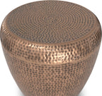 SIMPLIHOME Preston Modern Industrial 22 inch Wide Metal Metal Side Table in Antique Copper, Fully Assembled for the Living Room and Bedroom