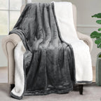 Utopia Bedding Sherpa Blanket Queen Size (Plum, 90x90 Inches) - Soft Lightweight Plush Fleece Reversible Blanket for Bed, Sofa, Couch, Camping and Travel