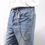Ahiller Biker Wallet Chain, Heavy Duty Pocket Chain with Lockable Carabiner, Men Chains for Keys, Jeans, Pants, Purse and Handbag（QK-Silver-1PCS） - Grand Goldman