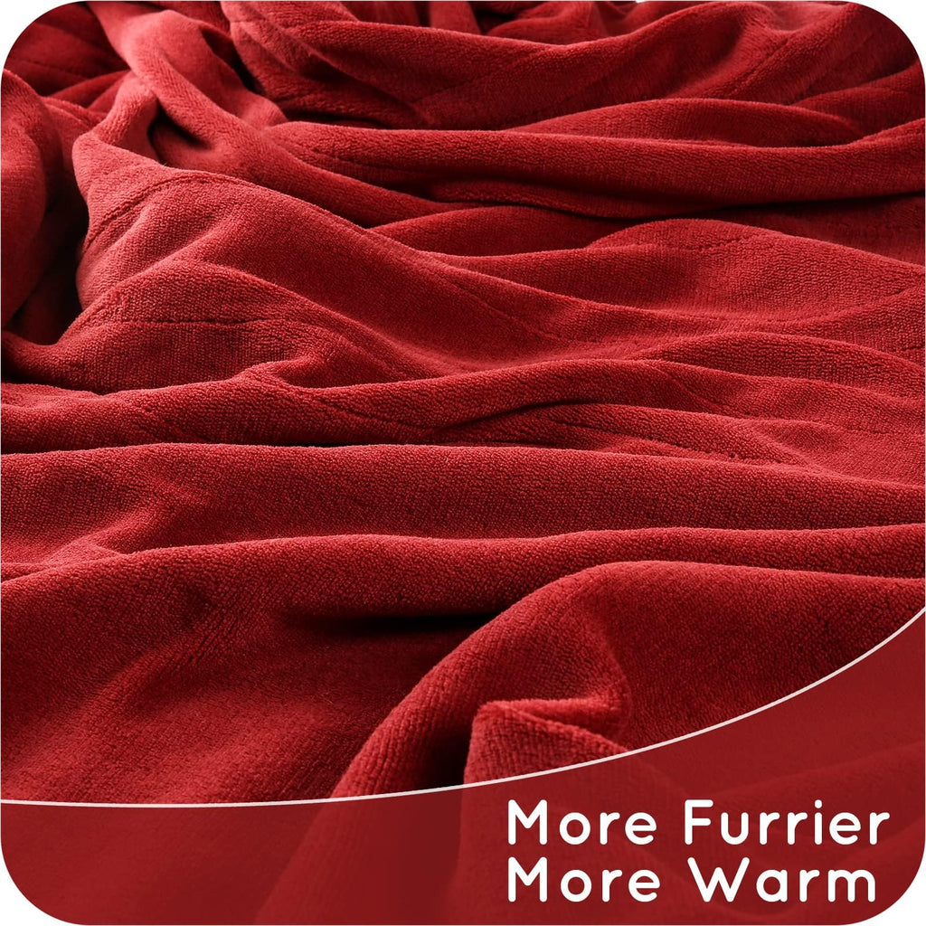 Couverture chauffante électrique DUODUO 72"x84" en polaire corail chaude avec 4 réglages de chaleur et arrêt automatique de 10 heures Protection contre la surchauffe - Gris 