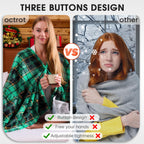 Elektrisch verwarmd deken, 50X60, verwarmingsdeken met 10 verwarmingsniveaus/8 uur automatische uitschakeling, marineblauw geruit Sherpa-dekenverwarmer voor volwassenen, wasbaar deken cadeau voor bank bed kantoor, ETL