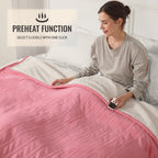 Coperta Elettrica Riscaldata Plaid con 5 Livelli di Riscaldamento e Spegnimento Automatico dopo 4 Ore, Plaid Riscaldato 50"x60" con Certificazione ETL e FCC per Casa e Ufficio, Lavabile in Lavatrice, Grigio Scuro